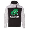 Men's Mélange Fleece Colorblocked Hooded Sweatshirt Thumbnail