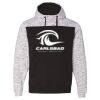 Men's Mélange Fleece Colorblocked Hooded Sweatshirt Thumbnail