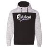 Men's Mélange Fleece Colorblocked Hooded Sweatshirt Thumbnail