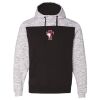 Men's Mélange Fleece Colorblocked Hooded Sweatshirt Thumbnail