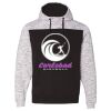 Men's Mélange Fleece Colorblocked Hooded Sweatshirt Thumbnail