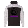 Men's Mélange Fleece Colorblocked Hooded Sweatshirt Thumbnail