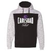 Men's Mélange Fleece Colorblocked Hooded Sweatshirt Thumbnail