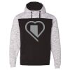 Men's Mélange Fleece Colorblocked Hooded Sweatshirt Thumbnail