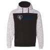 Men's Mélange Fleece Colorblocked Hooded Sweatshirt Thumbnail