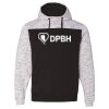 Men's Mélange Fleece Colorblocked Hooded Sweatshirt Thumbnail