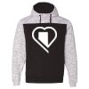 Men's Mélange Fleece Colorblocked Hooded Sweatshirt Thumbnail