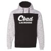 Men's Mélange Fleece Colorblocked Hooded Sweatshirt Thumbnail