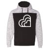 Men's Mélange Fleece Colorblocked Hooded Sweatshirt Thumbnail