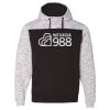 Men's Mélange Fleece Colorblocked Hooded Sweatshirt Thumbnail