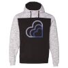 Men's Mélange Fleece Colorblocked Hooded Sweatshirt Thumbnail