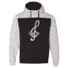 Men's Mélange Fleece Colorblocked Hooded Sweatshirt Thumbnail