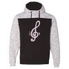 Men's Mélange Fleece Colorblocked Hooded Sweatshirt Thumbnail