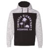 Men's Mélange Fleece Colorblocked Hooded Sweatshirt Thumbnail