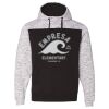 Men's Mélange Fleece Colorblocked Hooded Sweatshirt Thumbnail