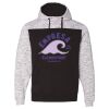 Men's Mélange Fleece Colorblocked Hooded Sweatshirt Thumbnail