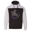 Men's Mélange Fleece Colorblocked Hooded Sweatshirt Thumbnail