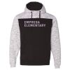 Men's Mélange Fleece Colorblocked Hooded Sweatshirt Thumbnail