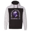 Men's Mélange Fleece Colorblocked Hooded Sweatshirt Thumbnail