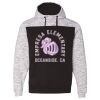 Men's Mélange Fleece Colorblocked Hooded Sweatshirt Thumbnail