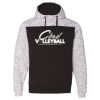 Men's Mélange Fleece Colorblocked Hooded Sweatshirt Thumbnail