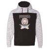 Men's Mélange Fleece Colorblocked Hooded Sweatshirt Thumbnail