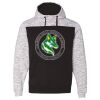 Men's Mélange Fleece Colorblocked Hooded Sweatshirt Thumbnail