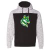 Men's Mélange Fleece Colorblocked Hooded Sweatshirt Thumbnail
